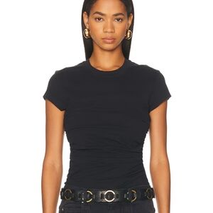 Helmut Lang Black Twist Stretch Cotton Top M